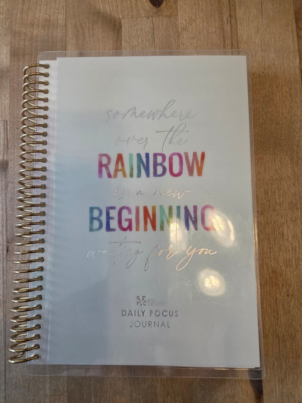 Erin Condren "Over the Rainbow" Daily Focus Journal – Brand New